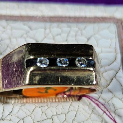 10K Gold Ring with Diamonds
