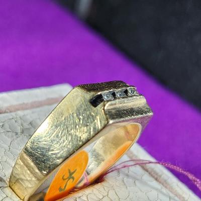 10K Gold Ring with Diamonds