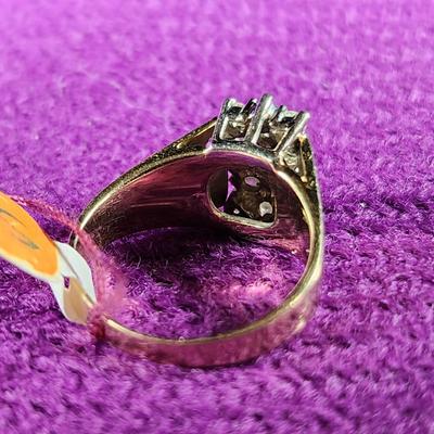 14K Gold Ring with Diamonds