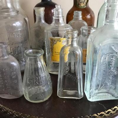 Lot of 12bvintage bottles