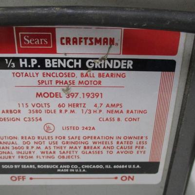 Craftsman 1/2 HP Bench Grinder