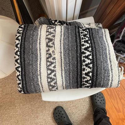 Gray Striped Blanket - Lot 423