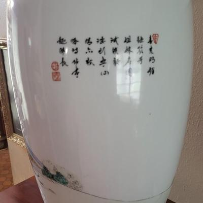 Large Republic Famille Rose Chinese Palace Vase