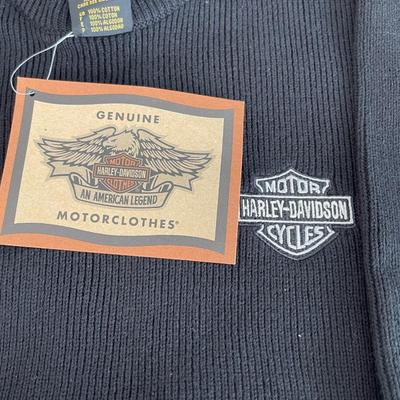 Harley Davidson Heavy Black corded long sleeve L - New with Tags