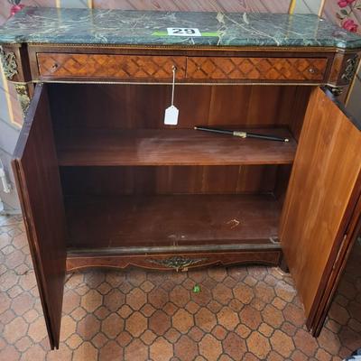 Antique Commode Side Cabinet, Hand Painted