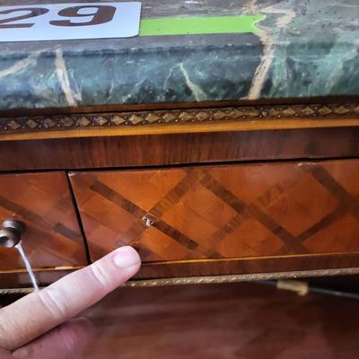 Antique Commode Side Cabinet, Hand Painted