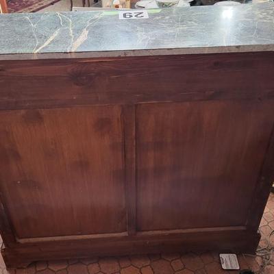 Antique Commode Side Cabinet, Hand Painted
