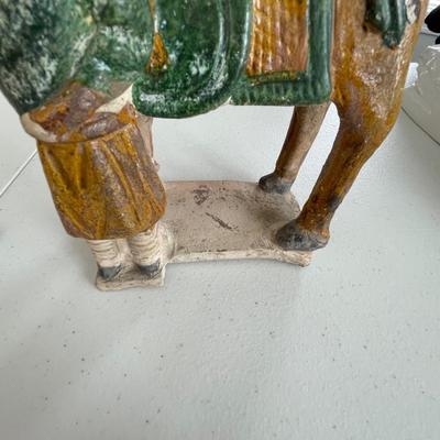 Ming Dynasty Man & Horse pottery