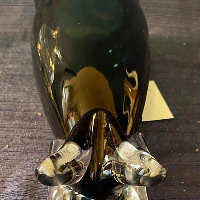 Vintage Tiffin Glass Killarney Green Rocket Style Vase