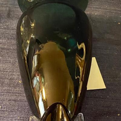 Vintage Tiffin Glass Killarney Green Rocket Style Vase