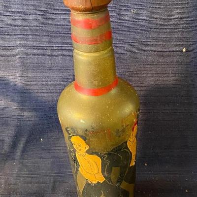 Vintage Roma Wine Bottle Signed Ylyae