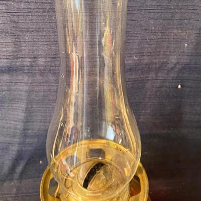 Mid Century Amberina Eagle Oil Lamp