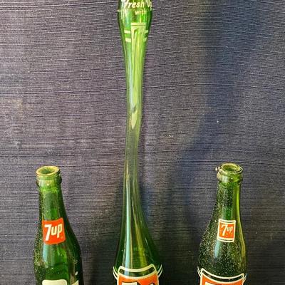 Vintage 7-Up Bottles