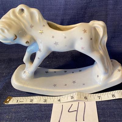 Vintage 1950s Rocking Horse Planter