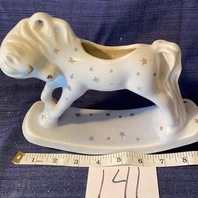 Vintage 1950s Rocking Horse Planter