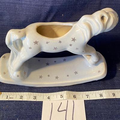Vintage 1950s Rocking Horse Planter