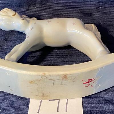 Vintage 1950s Rocking Horse Planter