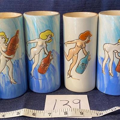 Vintage Boobs and Butts Cocktail Glasses