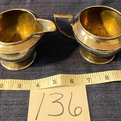 Vintage Silver Plated Creamer & Sugar
