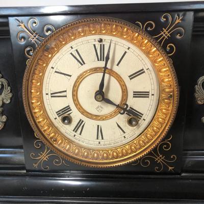 LOT 2M: Vintage Ansonia Company Mantel Clock w/ Key