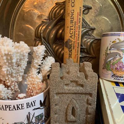 LOT 56R: Maryland Beach Memorbilia and Other Natical Items Including Coral