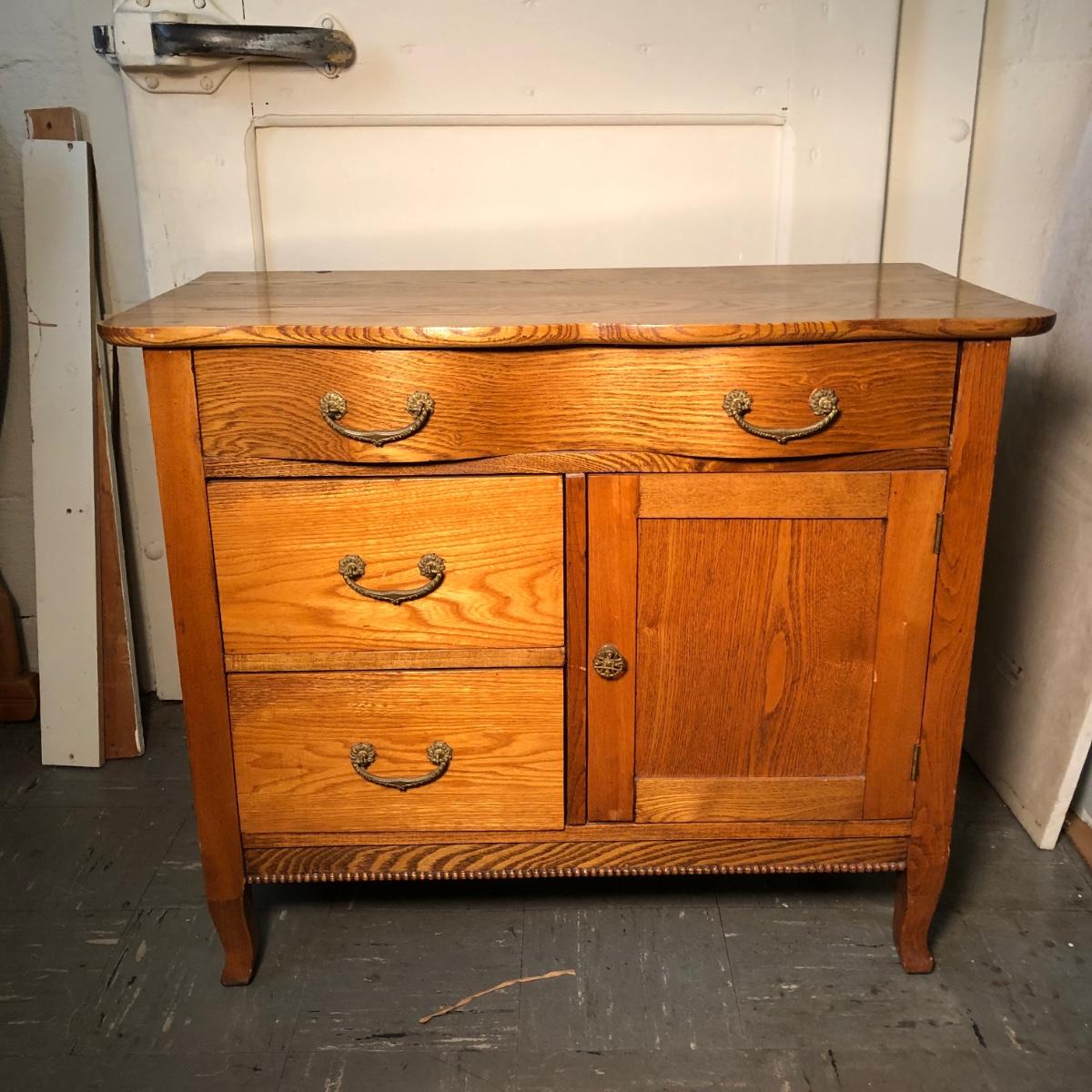 LOT 242M Vintage Oak Nightstand
