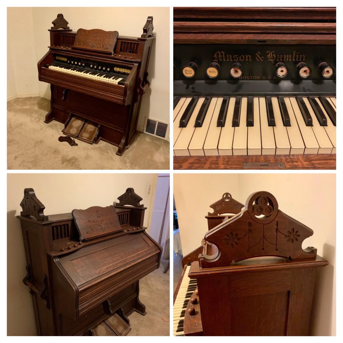 LOT 358R Antique Mason & Hamlin Pump Organ