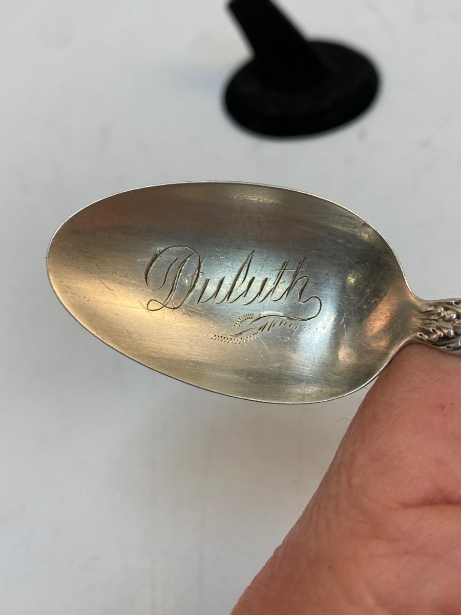 Vintage Antique Sterling Silver Vacation Souvenir Spoon Duluth Engraved