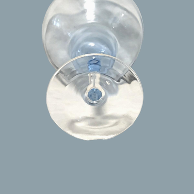 4 Clear & Blue Glass Margarita Glasses