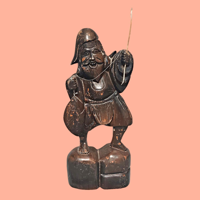 Vintage Hand Carved Fisherman