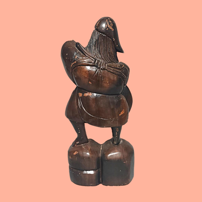 Vintage Hand Carved Fisherman