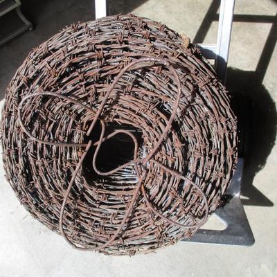 Large Roll of Barbed Wire
