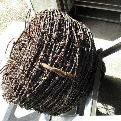 Large Roll of Barbed Wire