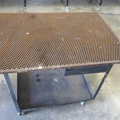 Steel Plate Welding and Worktable Rolling Cart