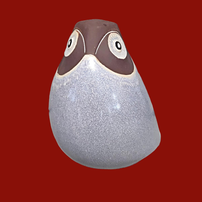 Triple Eyed Ceramic Owl