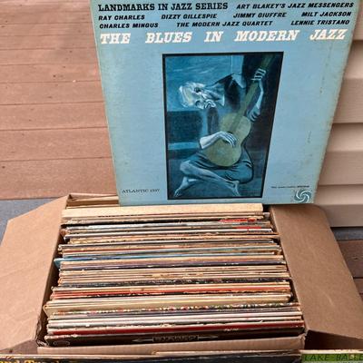 Box of Vintage Records LPs