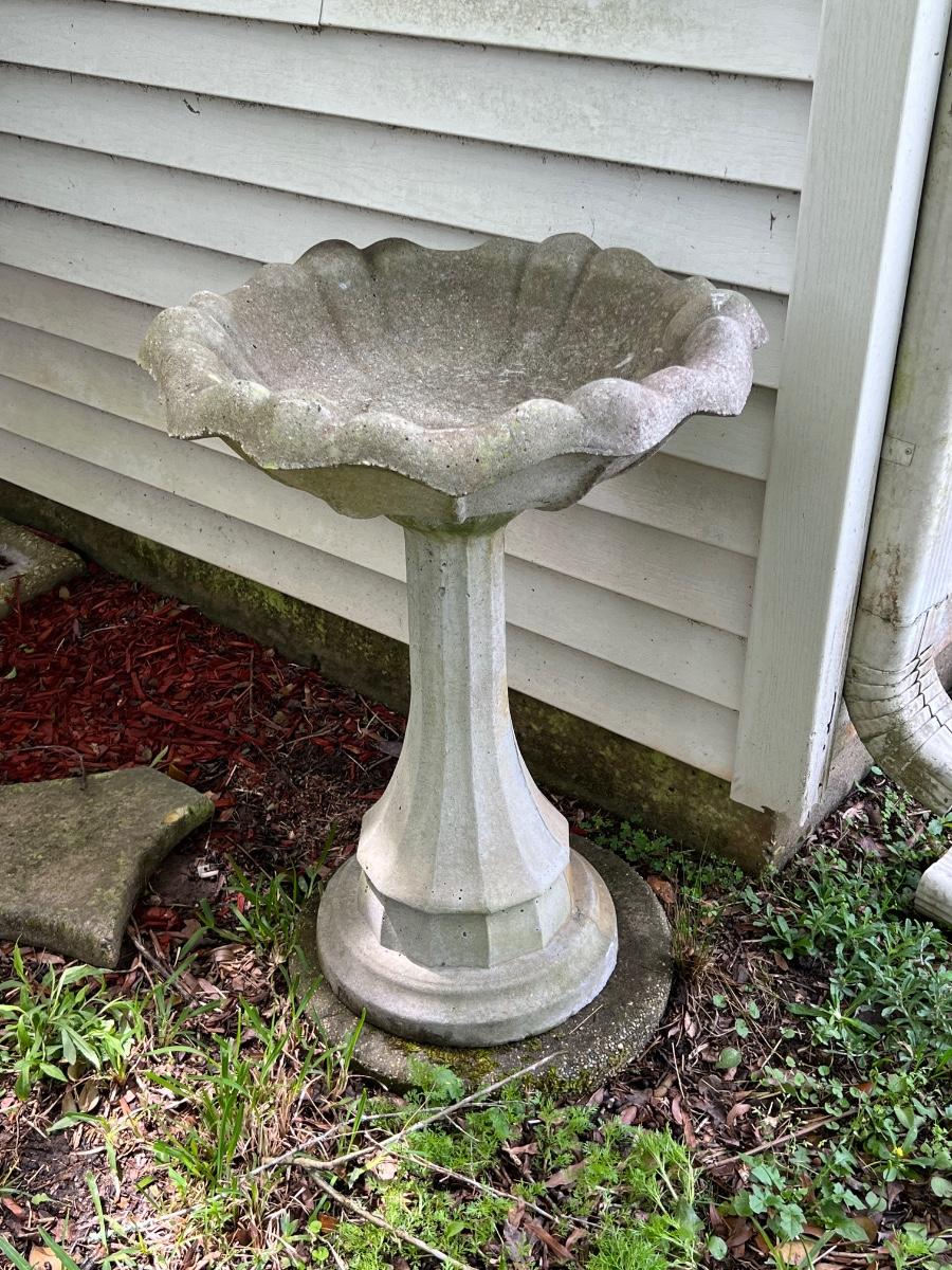 Cement Bird Bath