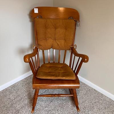 Vintage Tell City Maple Arrow Back Large Rocking Chair