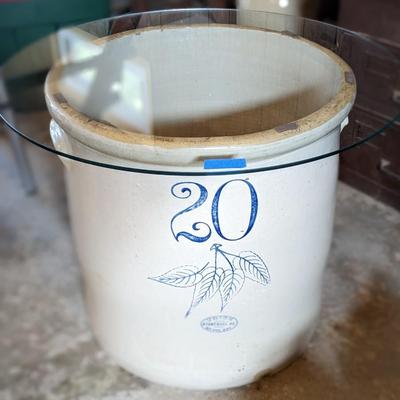Gorgeous Red Wing 20 Gallon Birch Leaf Crock