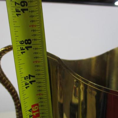 Brass Finish Metal French Cut Umbrella Stand