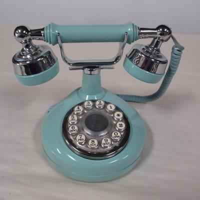 French Style Blue Push Button Phone