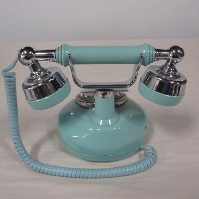 French Style Blue Push Button Phone