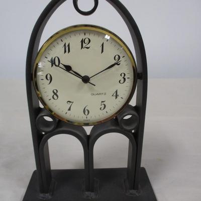 Cast Iron Quartz Mantel Clock France