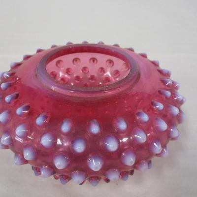 Hobnail Cranberry Glass Lamp Shade
