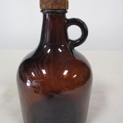 Brown Glass Bottle Jug