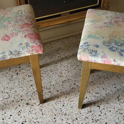 2 Upholstered Stools