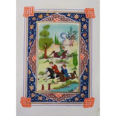 Hand Made Persian Miniature painting on plastic / Paper 7