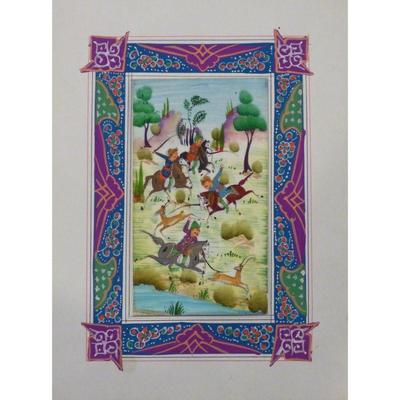 Hand Made Persian Miniature painting on plastic / Paper 7