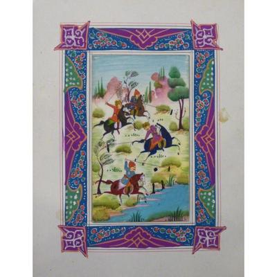 Hand Made Persian Miniature painting on plastic / Paper 7