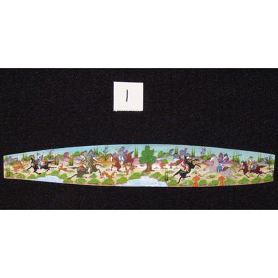 Antique Persian Miniature on Bone Painting Fine Art Handmade about 9" X 2", Market Value over than $450
